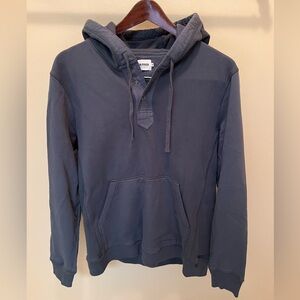 Taylor Stitch Hoodie, Men's The Fillmore Snap Hoodie In Deep Sea Terry, XS 36